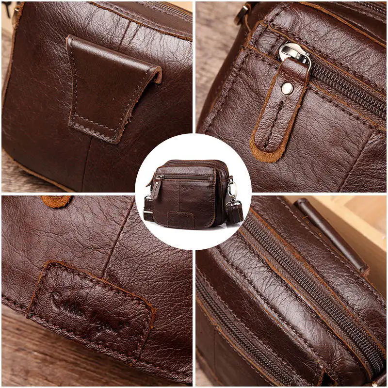 

Cobbler Legend Fashion Brand 2018 Mini Men's Vintage Genuine Leather Messenger Bag Men Cowhide Shoulder Crossbody Bags Male