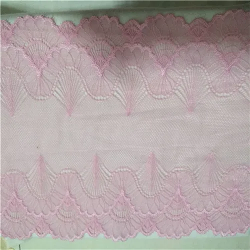 pink 1 ярда в ширину 18 см, 5 цветов, эластичные тесьмовые фабричные поделки своими руками Швейные suppies украшения аксессуары для одежды эластичная кружевная отделка - Цвет: pink