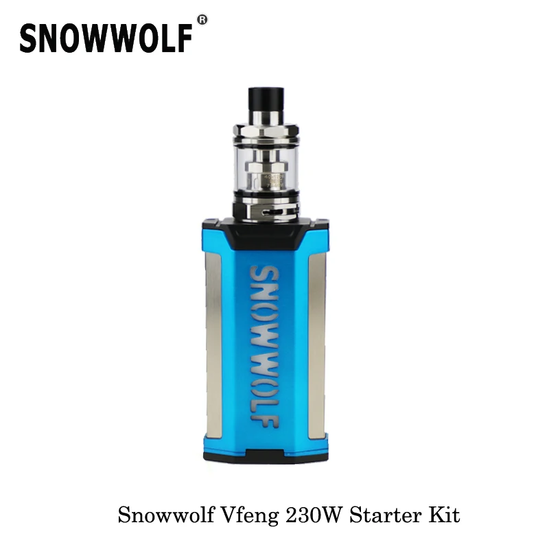 230 Вт оригинальные электронные сигареты Sigelei Snowwolf Vfeng Starter Kit Box Mod 3 мл емкость 2019