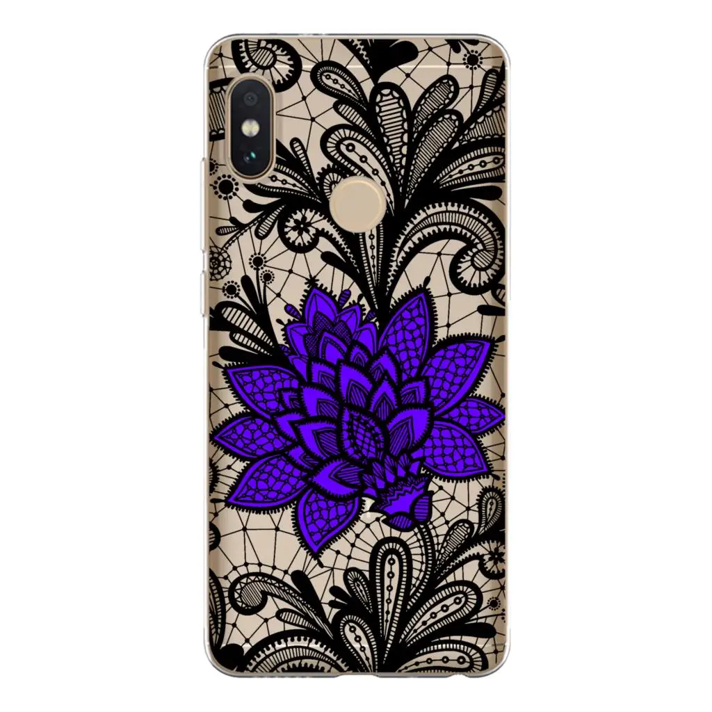 Мягкий чехол из ТПУ для Xiaomi Redmi 5 Plus 6 6A Note 4 4X Pro силиконовый мандала кружевной