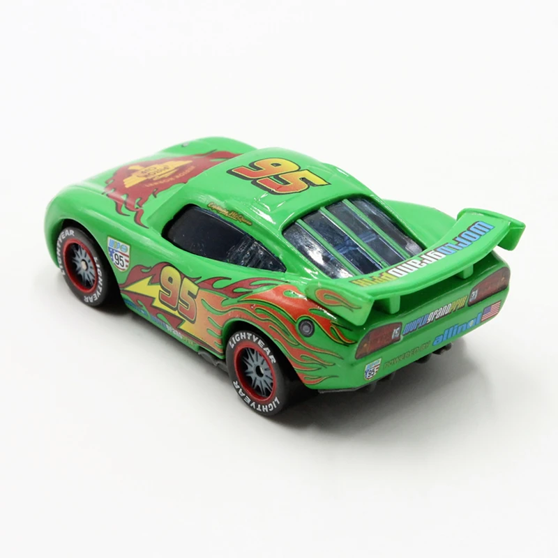 Disney Pixar машинки зеленый поршневые Кубка освещение McQueen литья под давлением Металл