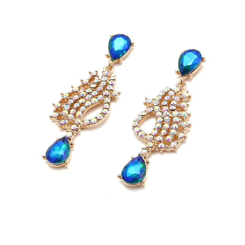 Vodeshanliwen 2017 Горячие женские модные серьги со стразами новое поступление брендовые