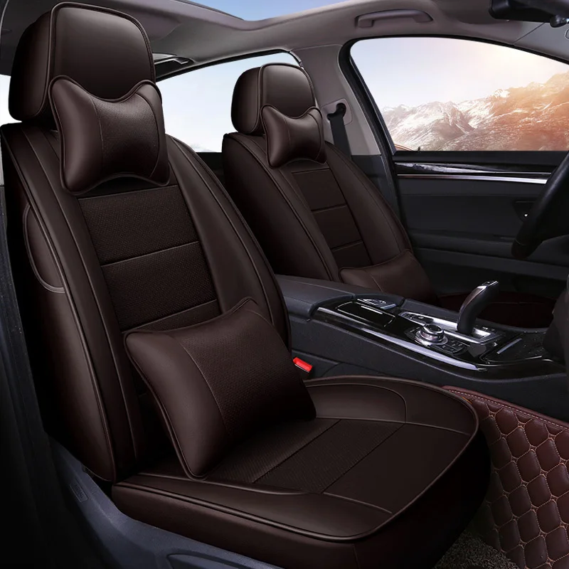 Кожаный чехол для автомобильного сиденья из воловьей кожи для Volkswagen VW Magotan Golf Tiguan Scirocco Touareg Phaeton Beetle Caddy