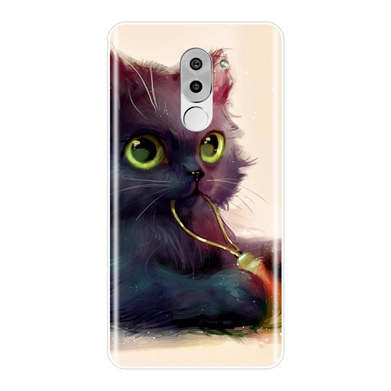 Чехол накладка с милым мультяшным котом для Huawei Honor 6 5A 4X 5X 6X мягкий силиконовый