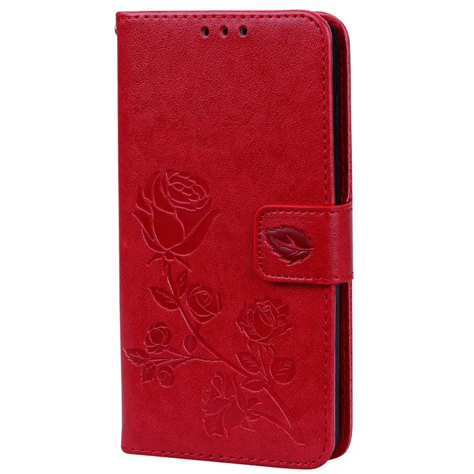 Red JFVNSUN для samsung Galaxy J1 чехол s тиснение Розы Цветочный Узор Кожаный силиконовый бумажник флип чехол для samsung Galaxy J1 - Цвет: Red