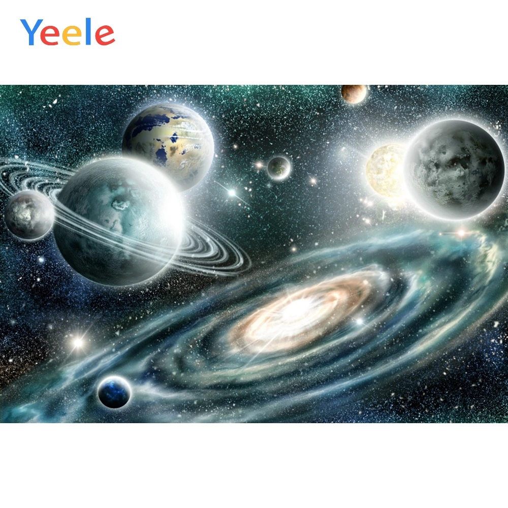 

Yeele Solar System Planet Universe Alien Children Photographic Backgrounds Boy Space Photography Backdrop for Photo Studio