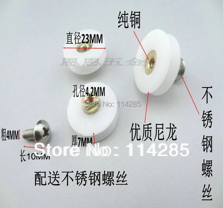 

8pcs Replacement Shower Door Roller Runner Wheel 22.5mm Diameter Home Bathroom Tool