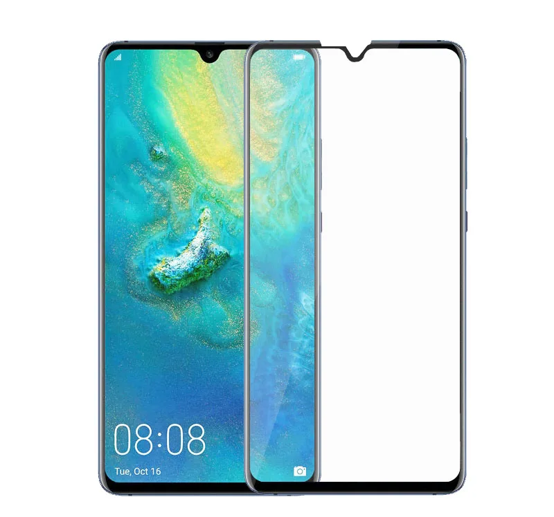 Для huawei Коврики 20 X Экран протектор Защитная плёнка полностью покрывающая защитная пленка из закаленного Стекло для huawei Коврики 20X Стекло Коврики 20X - Цвет: Black