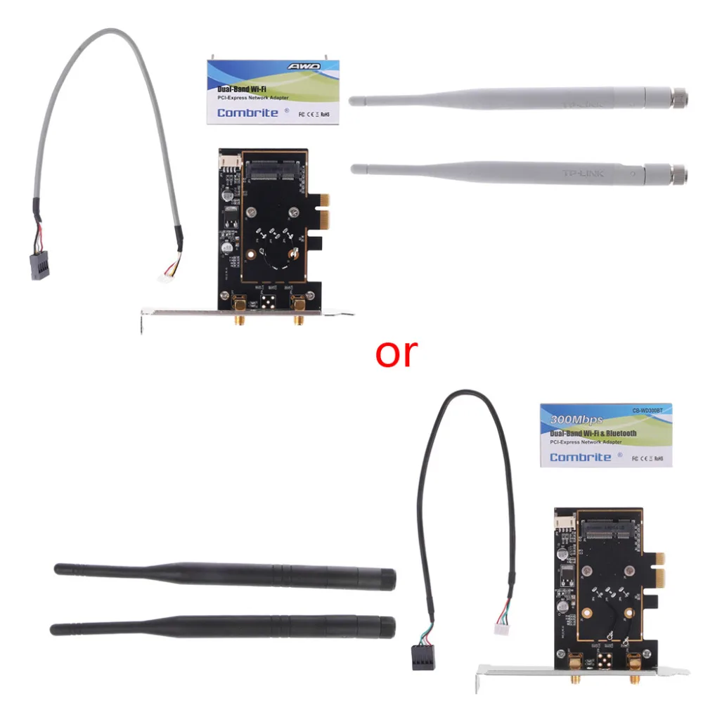 Мини BCM4352 867 Мбит/с+ Bluetooth BT 4,0 802.11AC/BGN Настольный PCI-E адаптер