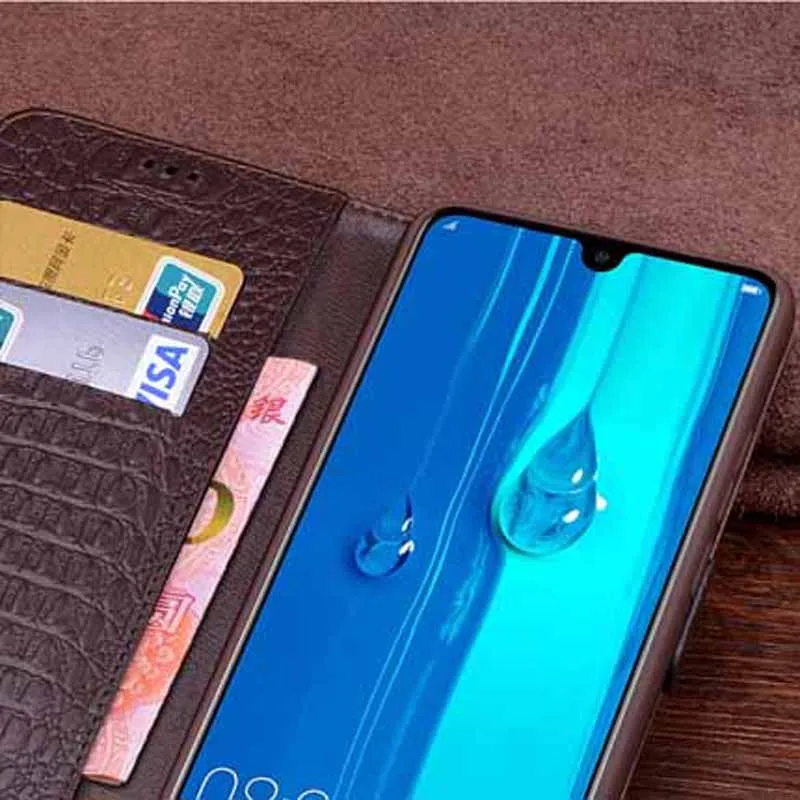 2 шт. Натуральная кожа флип чехол для huawei Y9 2019 задняя крышка 6 5 дюймов Y 9 Обложка Shell