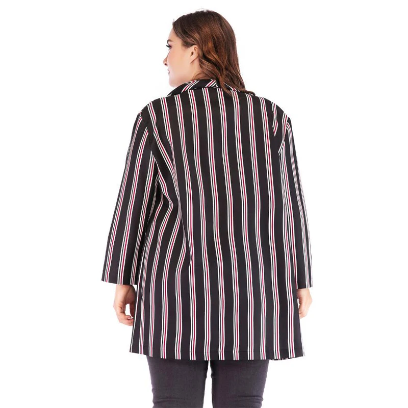XL 5XL Женская куртка пальто блейзеры длинный Вадим топы Повседневный Кардиган