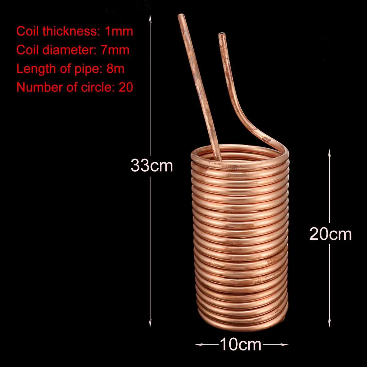 

Copper Metal Coil Tube Immersion Wort Chiller Beer/Wine Cooler Home Beer Brew Pipe Heat Exchanger Food Grade Wine Making Machine