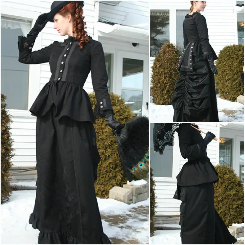 1860S Викторианский готический корсет/бальное платье в стиле Southern Belle для
