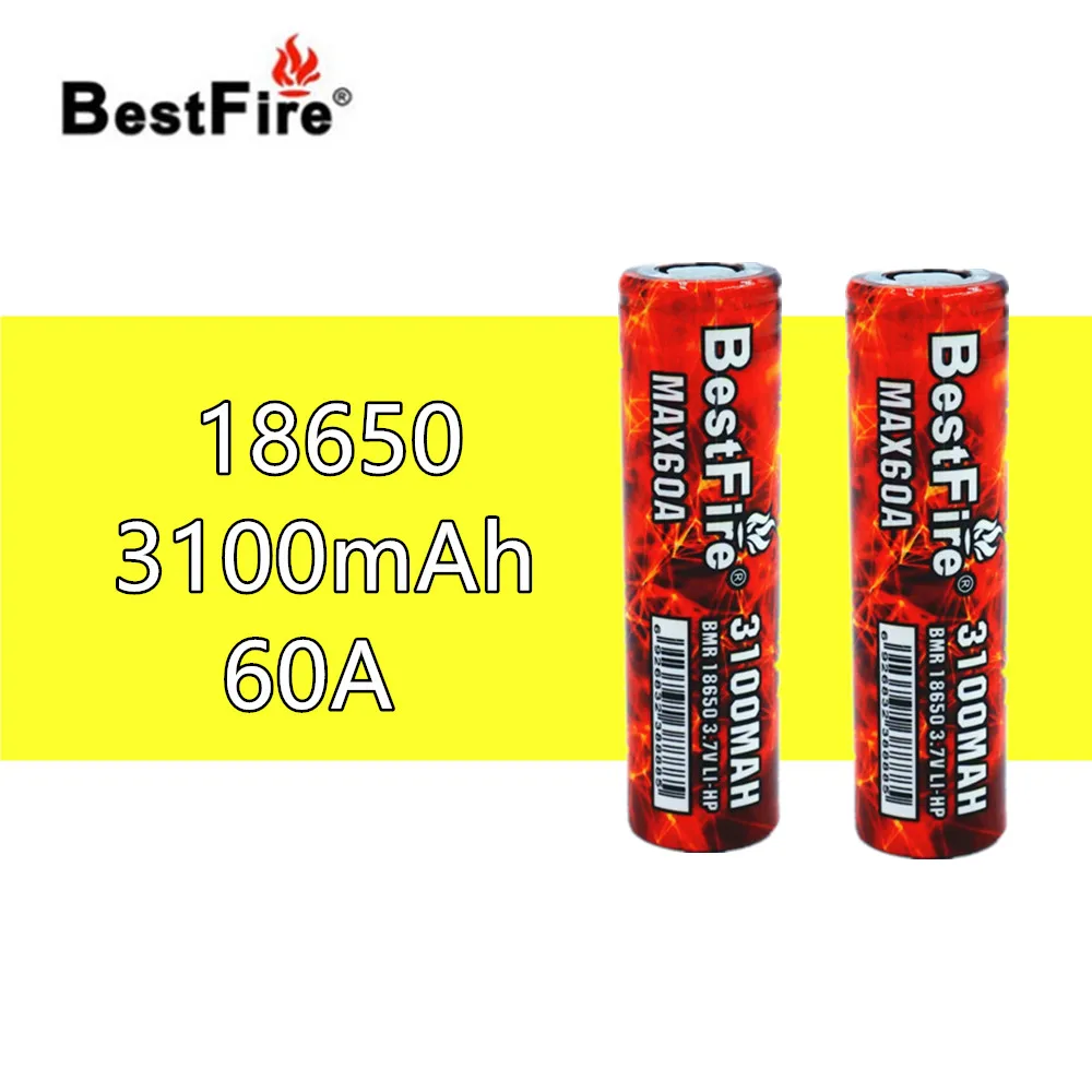 2 шт. Bestfire 18650 3100 мАч 60A аккумуляторная батарея VS VTC6 для SMOK eleaf Joyetech IJOY Kangertech Vape Box Mod