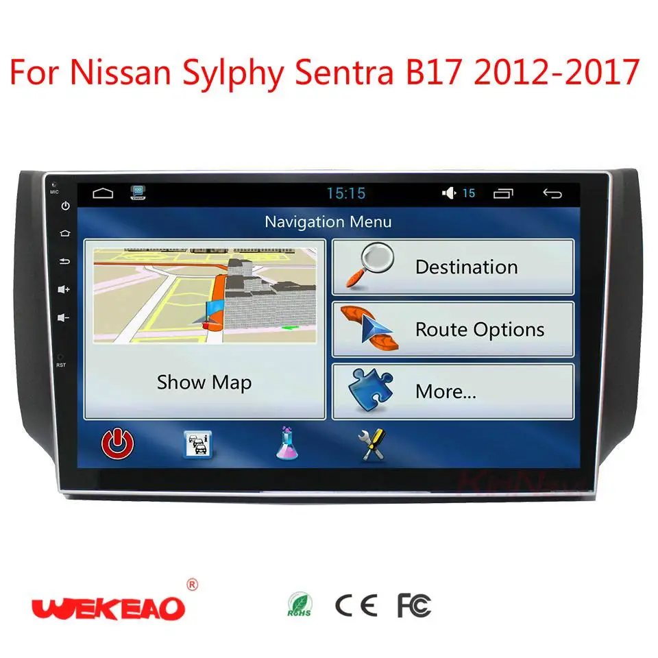 Wekeao Android 7 1 автомобиль DVD gps навигации мультимедийный плеер для Nissan Sylphy автомобиля