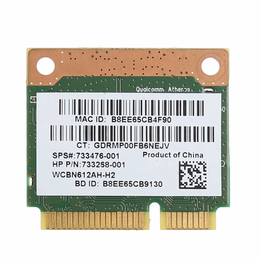 802.11b/G/N WiFi Bluetooth 4 0 Беспроводная половинная мини PCI E карта для HP Atheros QCWB335 AR9565 SPS 690019