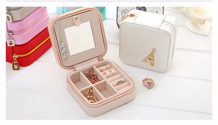 Jewelry Packaging Box Casket Box For Exquisite Makeup Case Cosmetics Beauty Organizer Container Boxes Graduation Birthday Gift