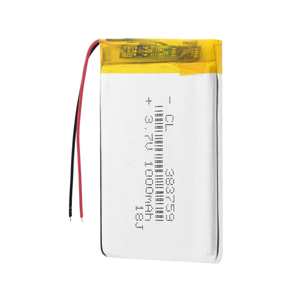 1/2/4x3,7 v литий-ионный аккумулятор для Батарея 383759 1000 мАч литий-полимерный аккумулятор Lipo батареи для контрольное оборудование Bluetooth гарнитура Камера