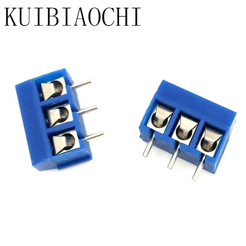 200 шт. KF301 винт 3 контакта 5 0 мм прямой контактный PCB винтовой клеммный блок