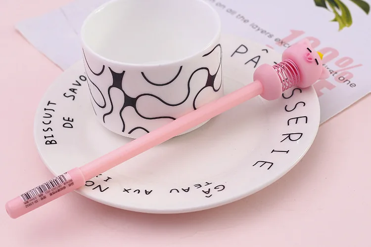 Coloffice милый мультфильм о розовой свинье школьная гелевая ручка Kawaii письменная ручка Дети Канцтовары офисный школьный принадлежности 0,5 мм черные чернила 1 шт
