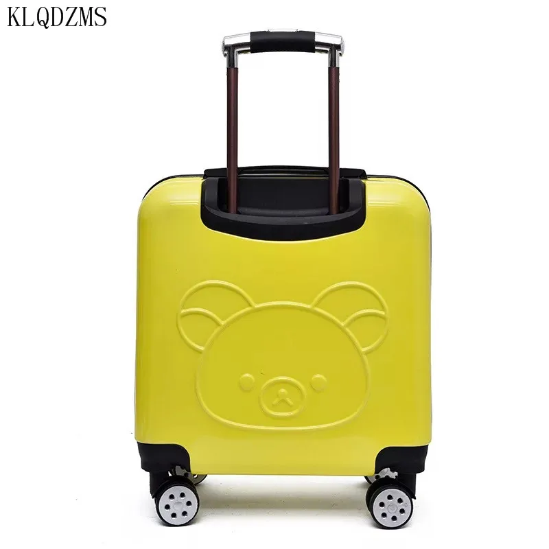 KLQDZMS мультяшный Мишка 20 дюймов ABS + PC багаж для катания на колесах детский