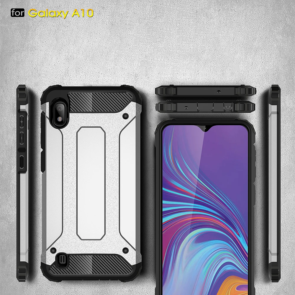 Противоударный чехол-броня Coque 6.2For samsung Galaxy A10 чехол для samsung Galaxy A10 SM-A105F SM A105F телефона чехол-лента на заднюю панель