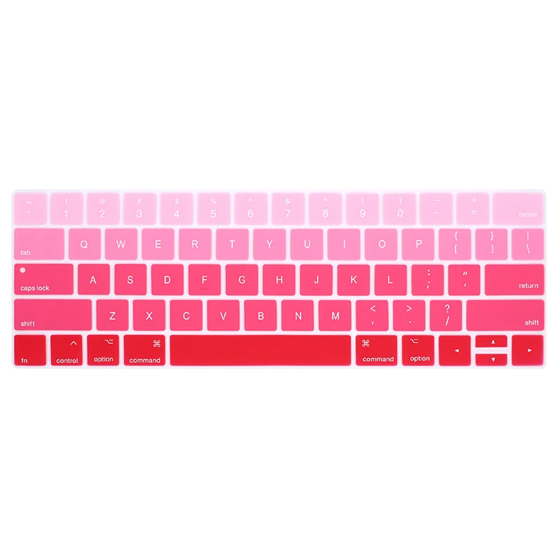 Силиконовый чехол для клавиатуры с английской раскладкой MacBook Pro 13 15 Retina Touch Bar A1989