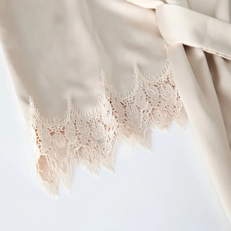 YUXINBRIDAL матовый атласный кружевной халат с отделкой свадебное платье невесты Халаты кимоно для невесты халат Свадебные халаты