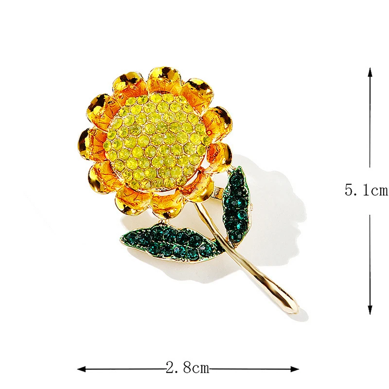 1 шт. подсолнечника эмалевая брошь нежного желтого цвета элегантные женские