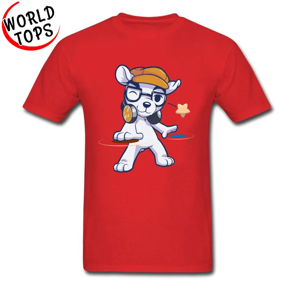 

Футболка мужская из 100% хлопка, с изображением DJ Rock Bass Dog