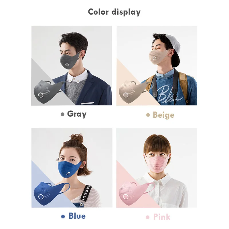 Xiaomi Mijia AirPOP анти-Дымчатая маска для лица против пыли PM2.5 маска Регулируемая Ушная подвесная с фильтром 4 шт. 4 цвета