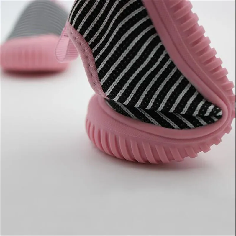 Новинка Модные детские носки в полоску для малышей Мягкая обувь Спортивная