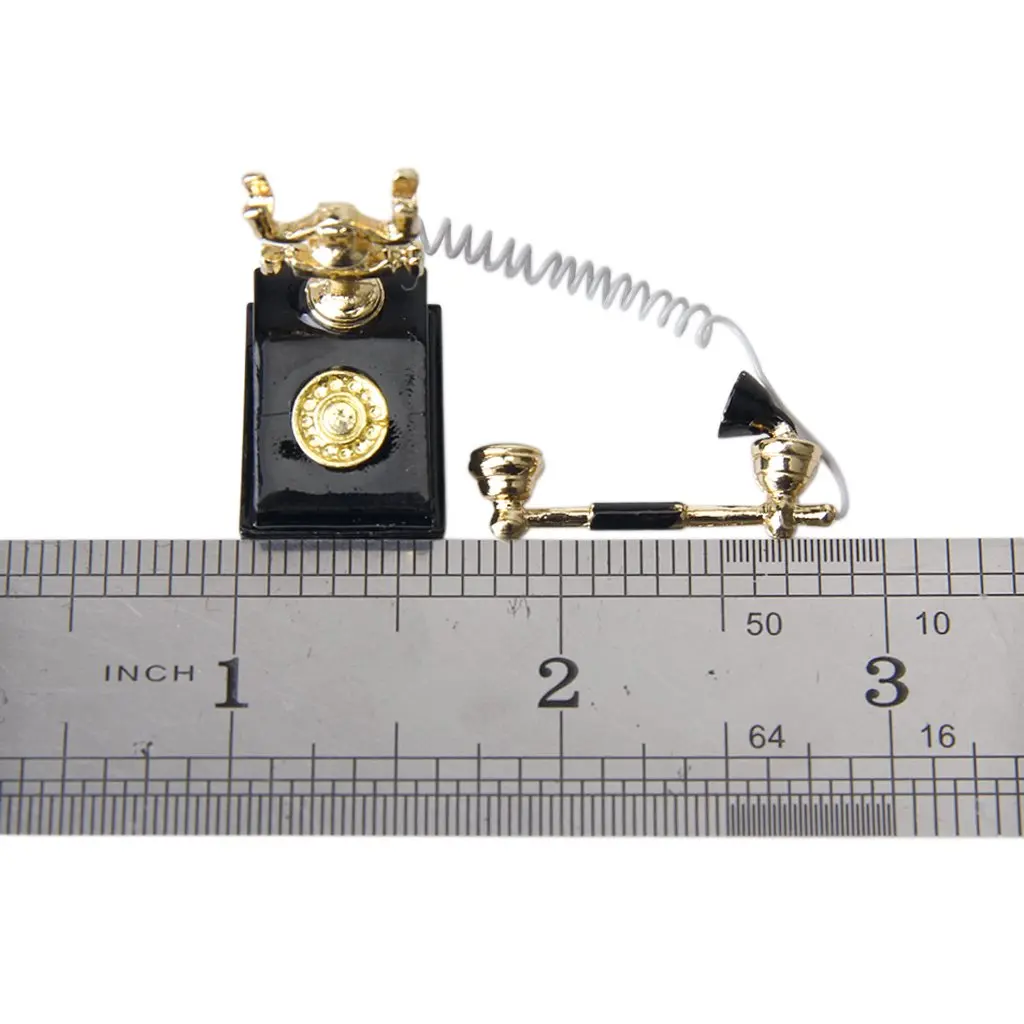 

MACH 1/12 dollhouse miniature retro phone vintage phone
