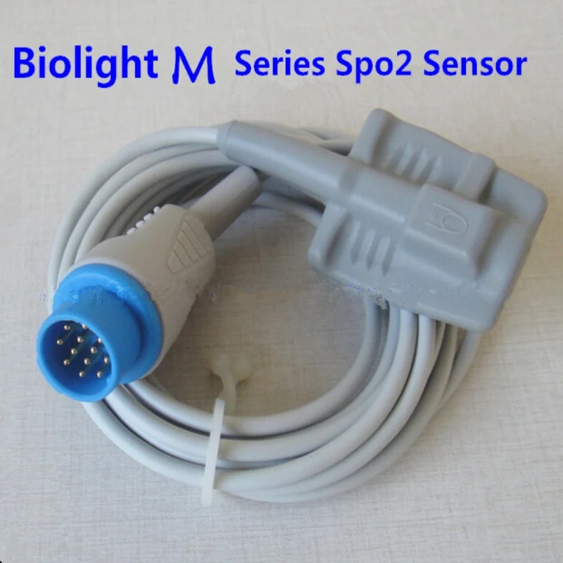 

FREE SHIPPING Compatible for Biolight BLT M7000,M8000 M9500 Adult Silicone SpO2 Sensor Pulse Oximeter Probe Oxygen Probe 3M