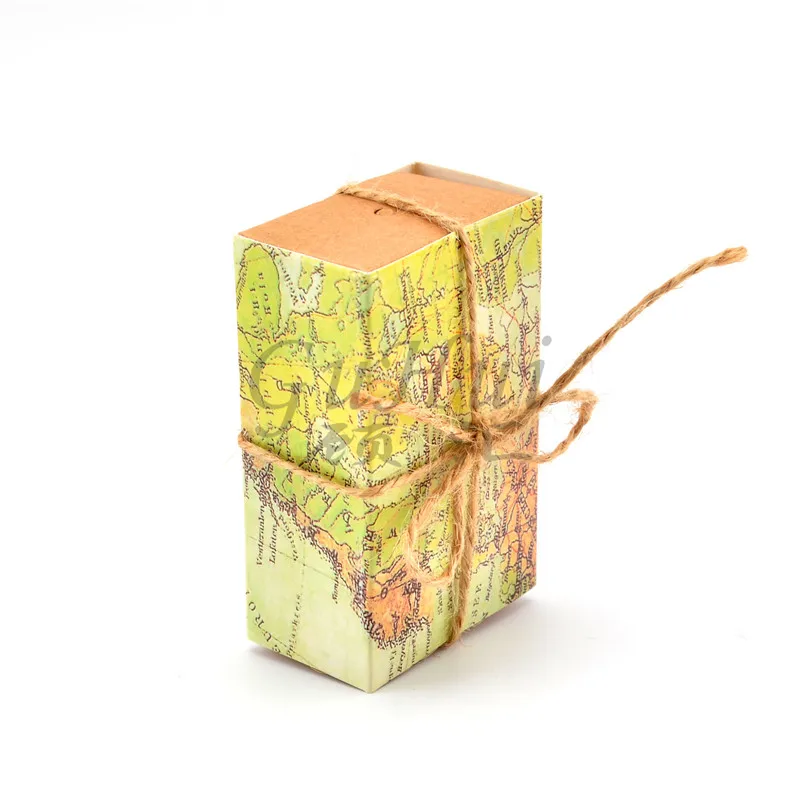 Карта мира коробки для конфет выдвижной ящик картонная упакованная коробка из