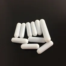 C8x40mm 10 шт. PTFE магнитная мешалка миксер бар PTFE мешалки белый тефлон магнитные палочки Без кольцевая опора