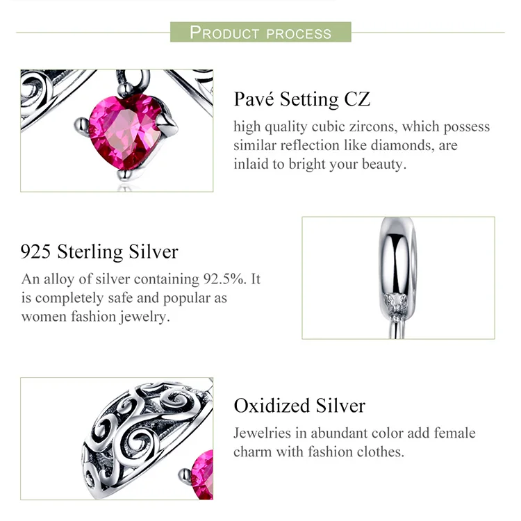 Серебро 925 fit Pandora браслет секретный гардерн растение сердце циркониевые амулеты винтажные фрукты цветок бусины для цепочки ювелирных изделий