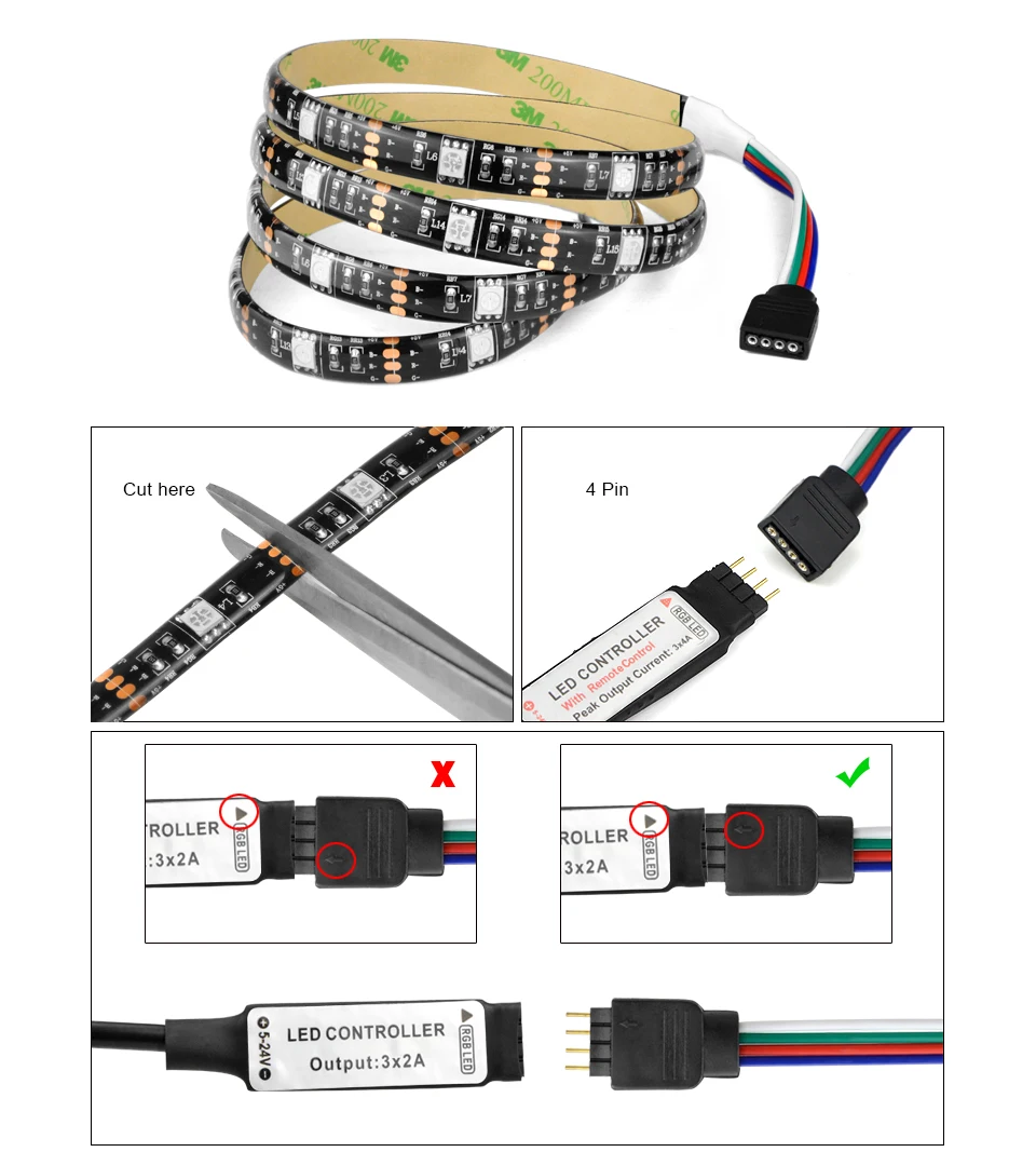 IP20 DC 5V RGB USB светодиодный полосы светильник 5050 SMD тира светодиодный USB bande светильник гирлянда Диодная лента Гибкая ТВ задняя светильник декора светильник