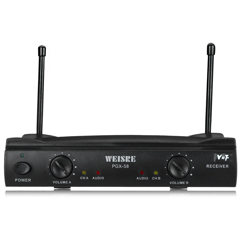 Профессиональный weisre pgx58 Беспроводной Системы двойной ручной 2 x MIC беспроводные