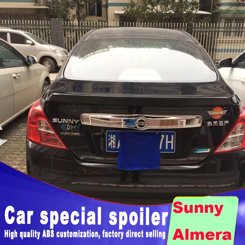 2011 2012 2013 2014 2015 2016 2017 для nissan Almera обтекаемый Высококачественный ABS спойлер