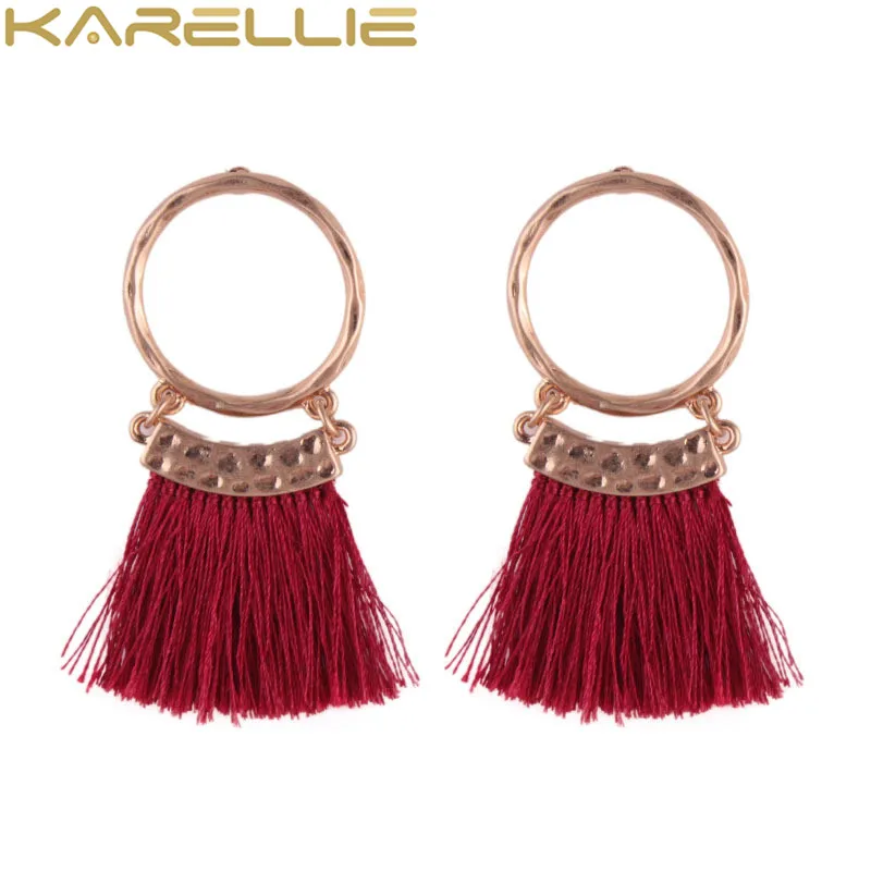 KARELLIE New Arrival Vintage Tassel Dangle Earrings Alloy Round Women Wedding Drop Wholesale Charm | Украшения и аксессуары