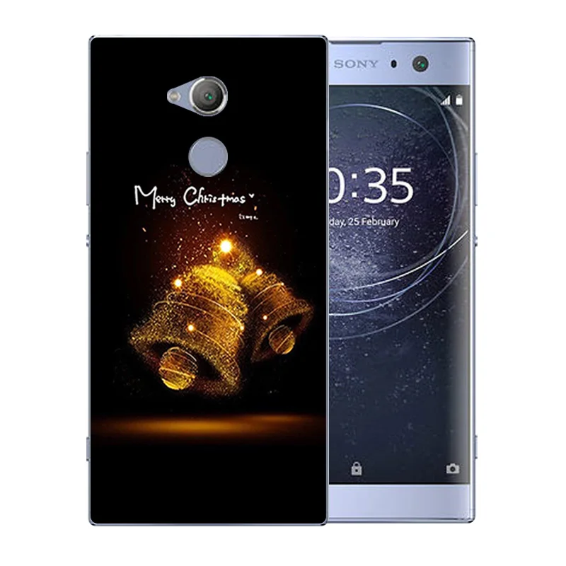 Ультра прозрачные силиконовые чехлы 6 0 для Sony Xperia XA2 с веселым рождественским