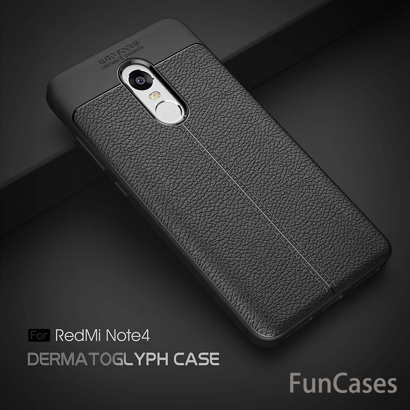 Роскошный противоударный мягкий кожаный из ТПУ чехол s для Xiaomi Redmi Note 4 4X