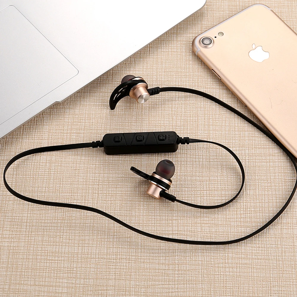 Bewot Bluetooth Беспроводной гарнитура телефон наушники 710 Магнитная спортивные Wirless