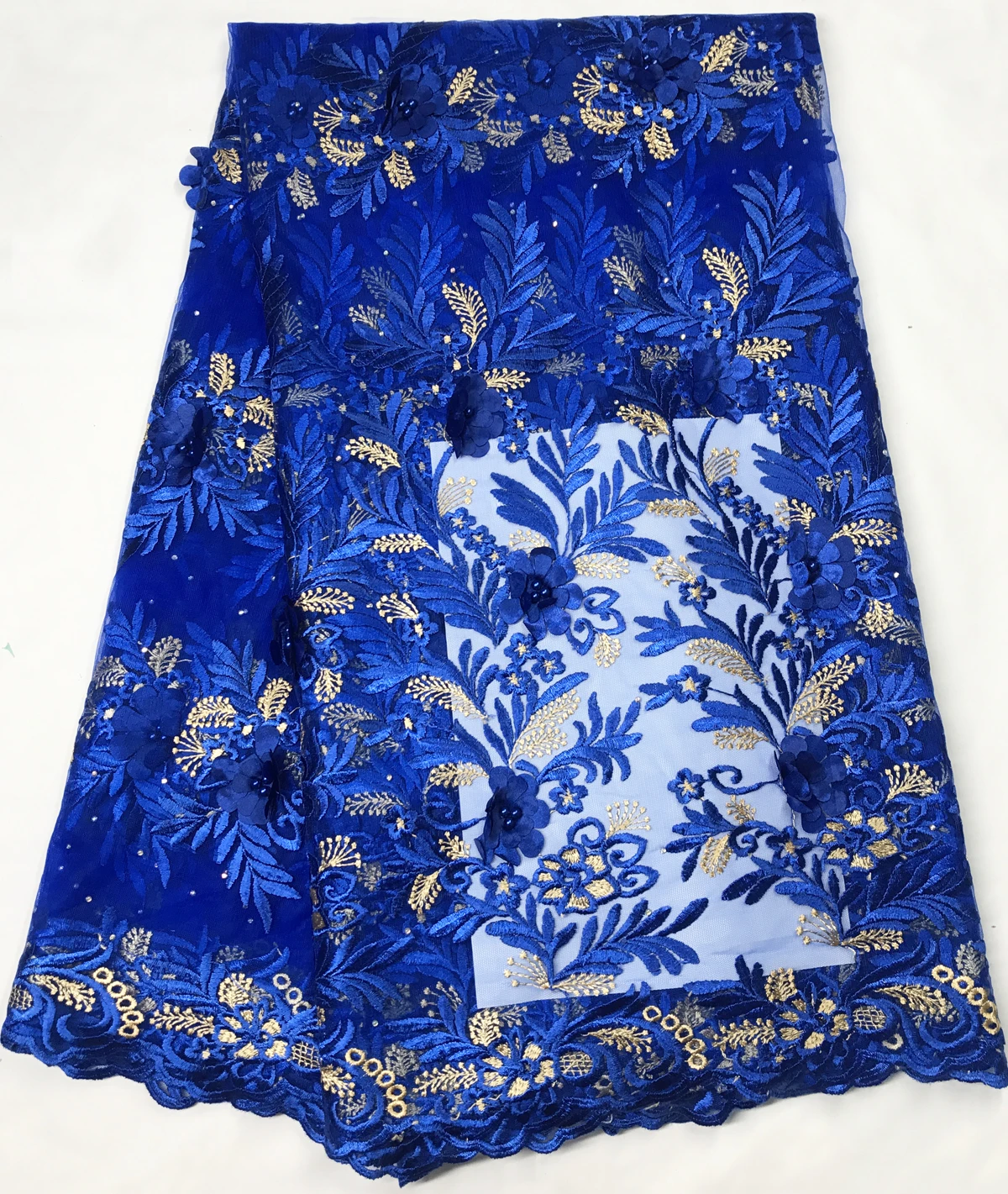 Нигерийская кружевная ткань 2018 Высококачественная африканская с камнями