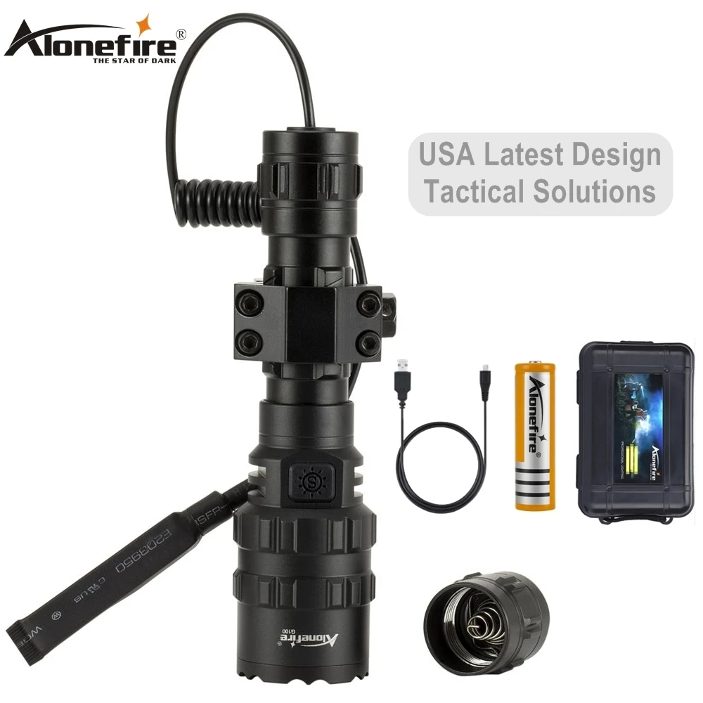 Zoomable IR Flash светильник 8 мм объектив тактический охотничий светильник 850 Нм инфракрасное излучение фонарь ночного видения с винтовкой крепление+ батарея+ CH