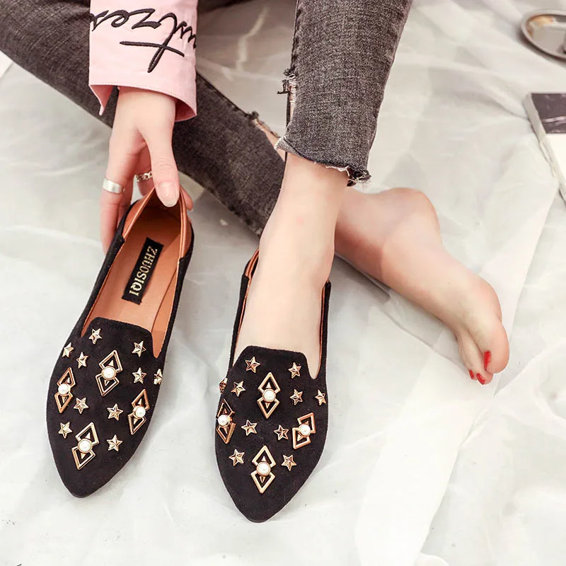 Прямая поставка женская обувь на плоской подошве женские мокасины с