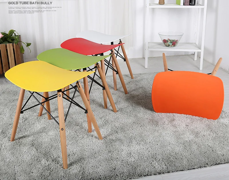 Минималистический современный дизайн Пластик и деревянистый обеденный стул