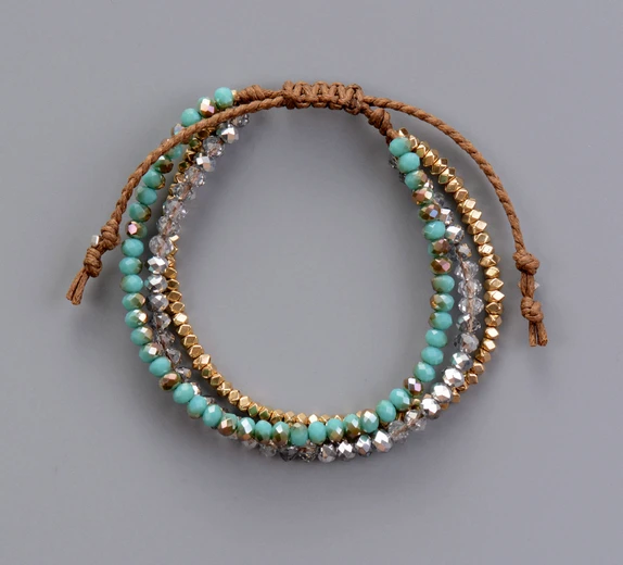 Модные шикарные кристаллы золотого цвета бусины шнур плетеный браслет Boho штабелируемые браслеты дружбы подарки на день рождения