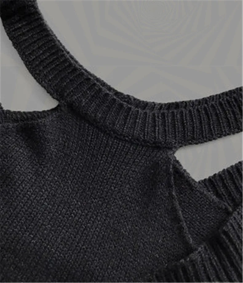 

Women's Striped Sweater and High Waist Mini Fashion 2 piece Dress